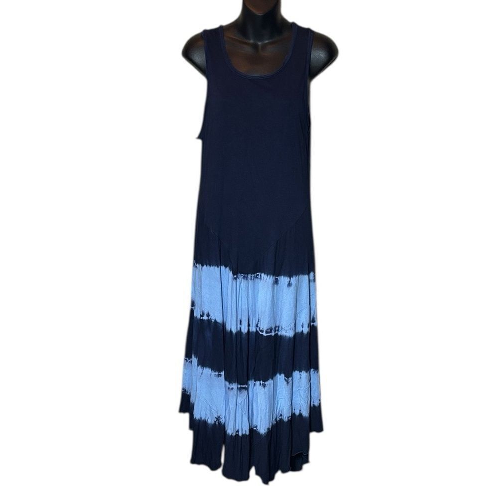 Natural life women’s medium assymetrical tie dye maxi dress sleeveless